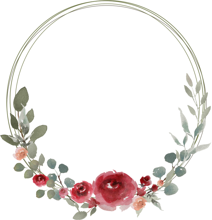 Round Floral Frame
